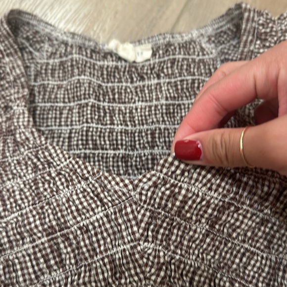 Brown Ruffle Crop-top - Picture 3 of 5